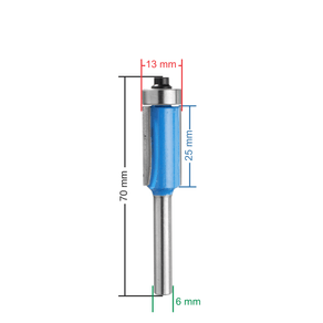 Fresa ROL 1-2 X 25 Haste 6mm Azul 80 medidas